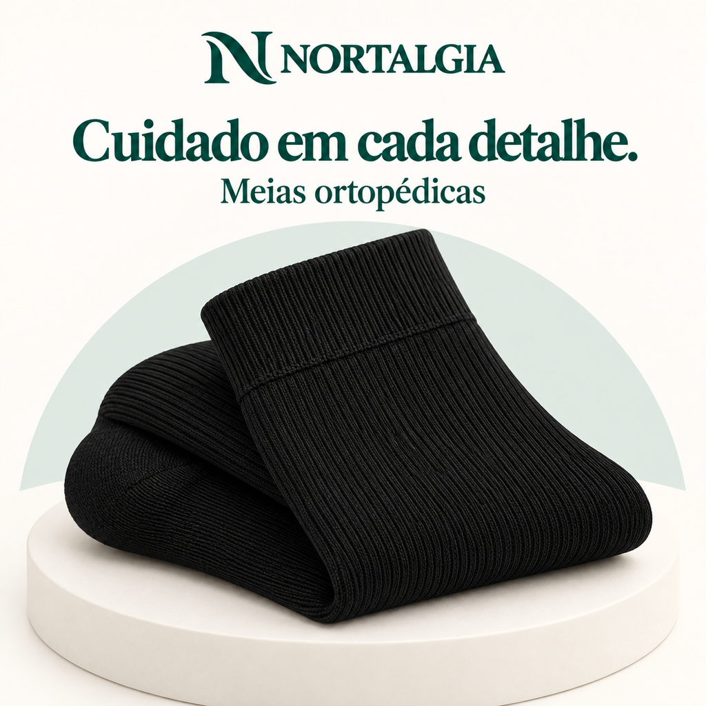 Meias ortopédicas Nortalgia — detalhes